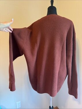 Pendleton 100% Merino Wool Sweater in Rust Brown